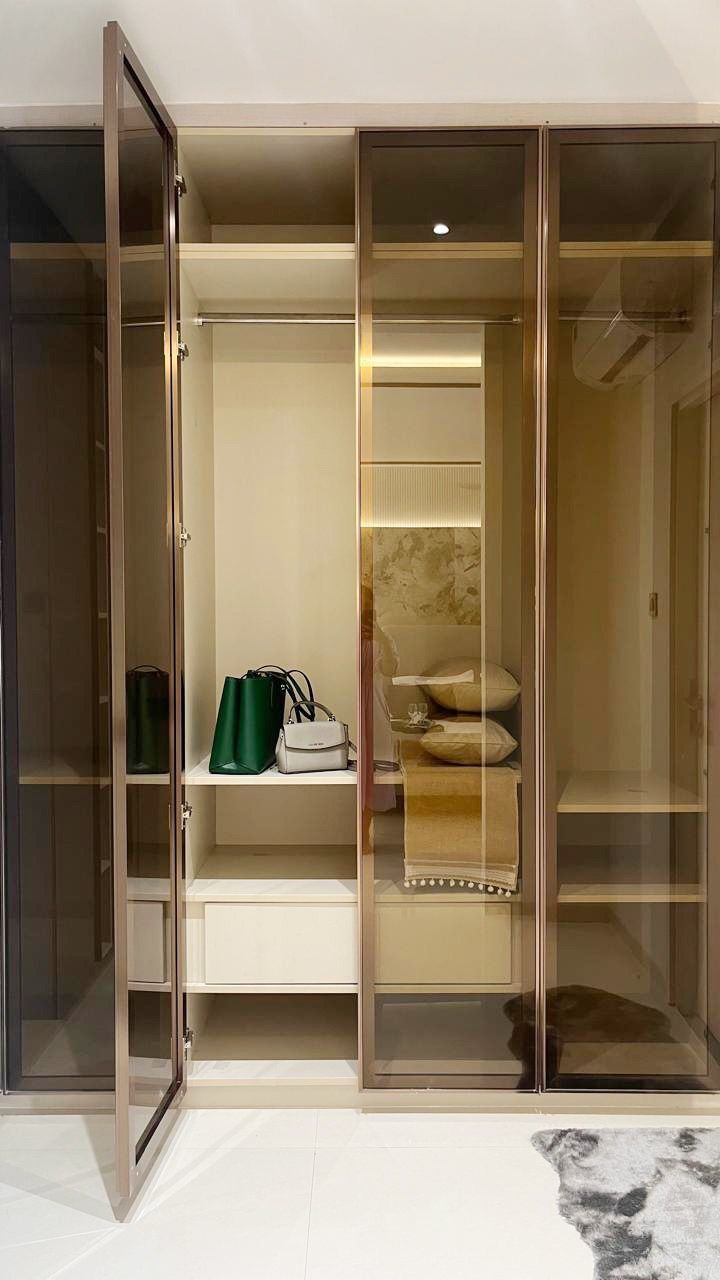 Completed wardrobe joinery in a Hyderabad bedroom