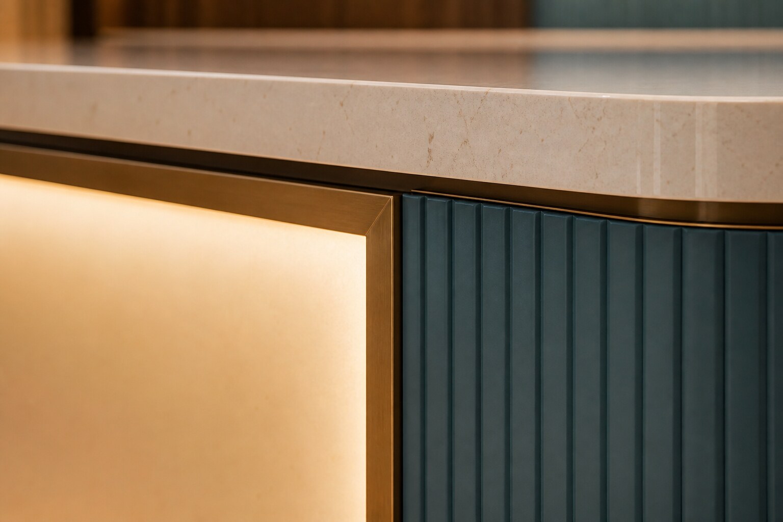 Service counter detailing from a completed Vizag fit-out