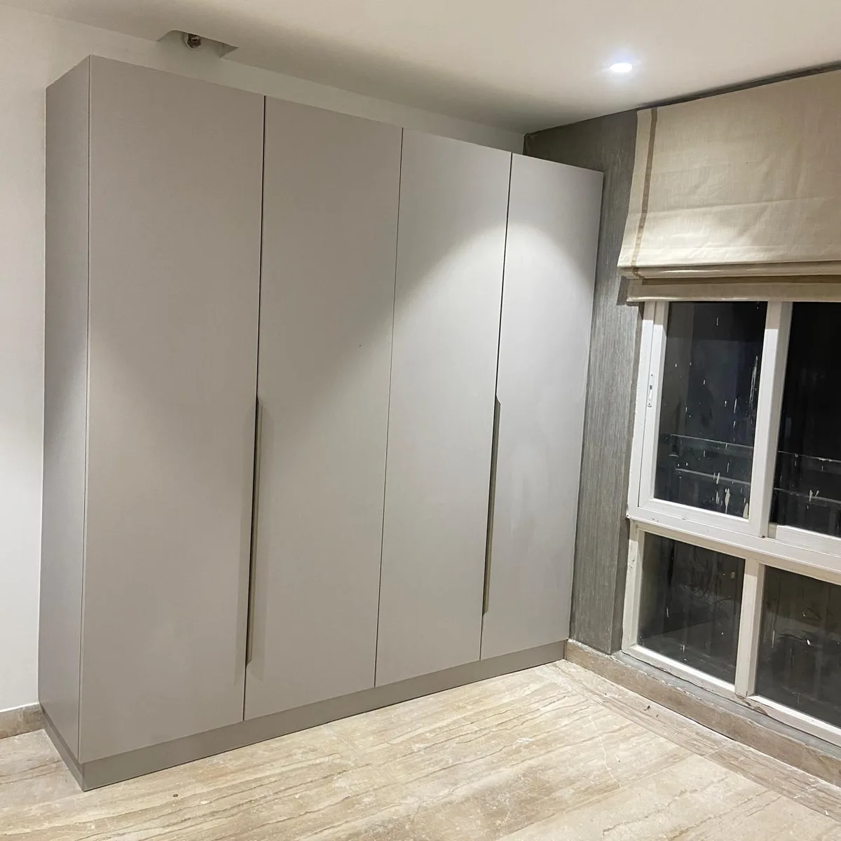 Aditya Empress apartment interiors in Hyderabad by AlcorOne Solutions — Full-height wardrobe