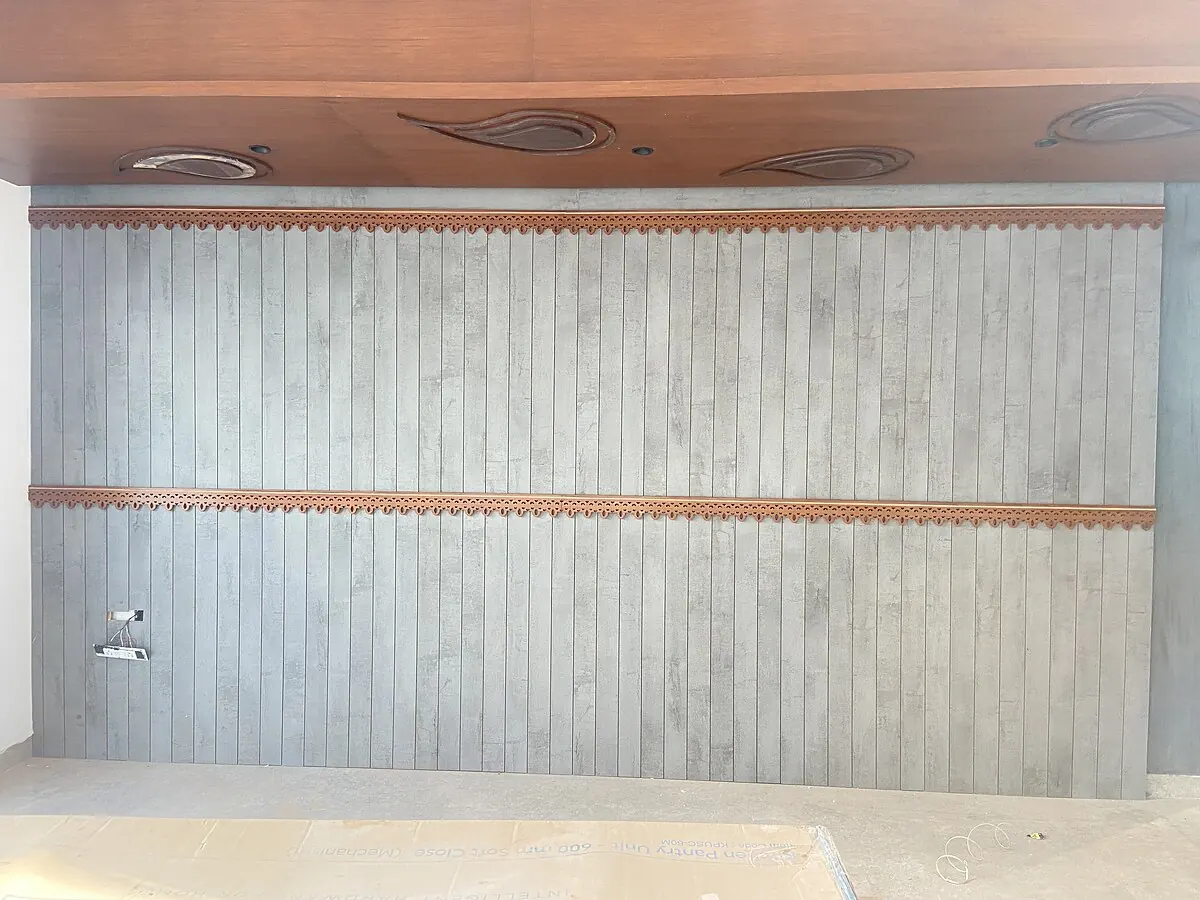 EIPL La Paloma duplex interior in Hyderabad by AlcorOne Solutions — Feature wall