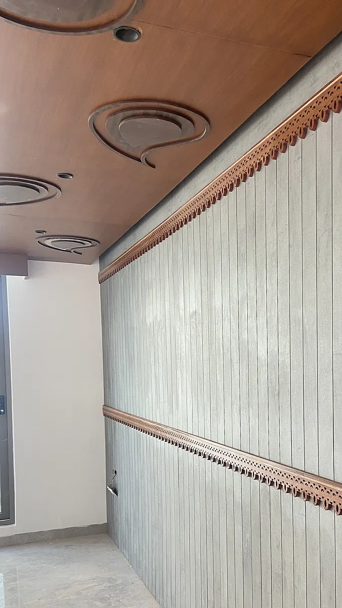 EIPL La Paloma duplex interior in Hyderabad by AlcorOne Solutions — Panelled wall detail