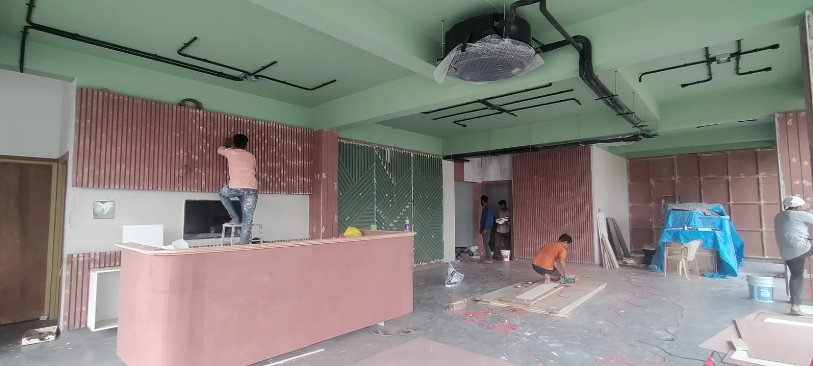 La Pino'z Pizza outlet interior fit-out by AlcorOne Solutions in Hyderabad