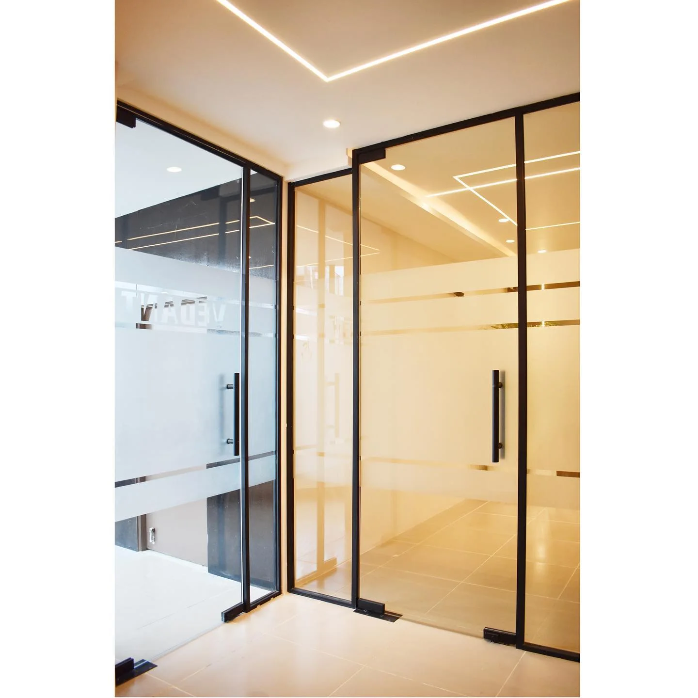 Vedant Petrochem office fit-out Hyderabad by AlcorOne Solutions — entrance and signage