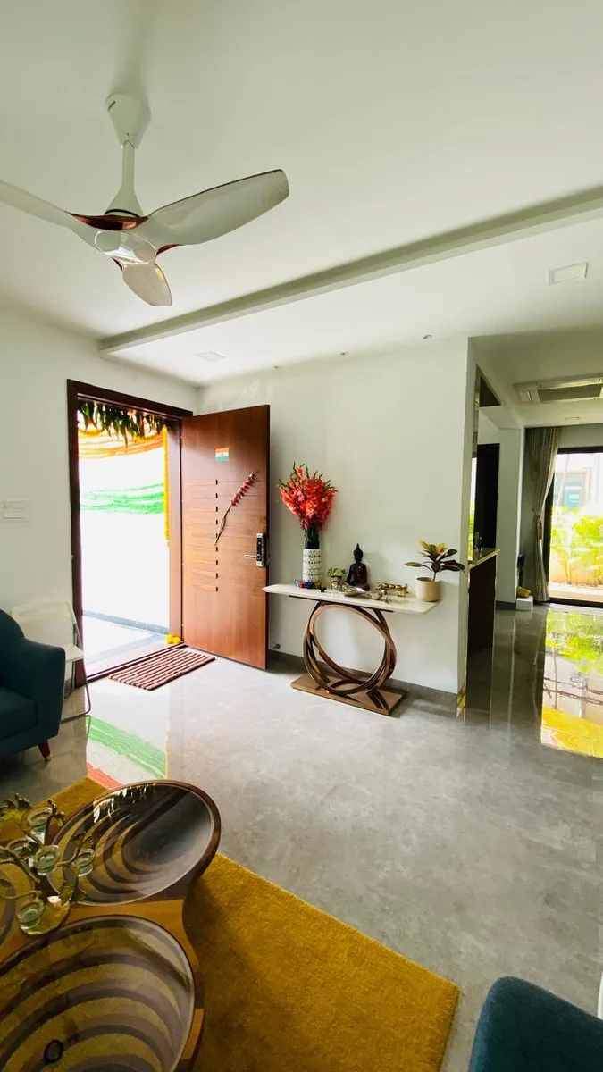 Villa interior in Hyderabad by AlcorOne Solutions — Living & dining